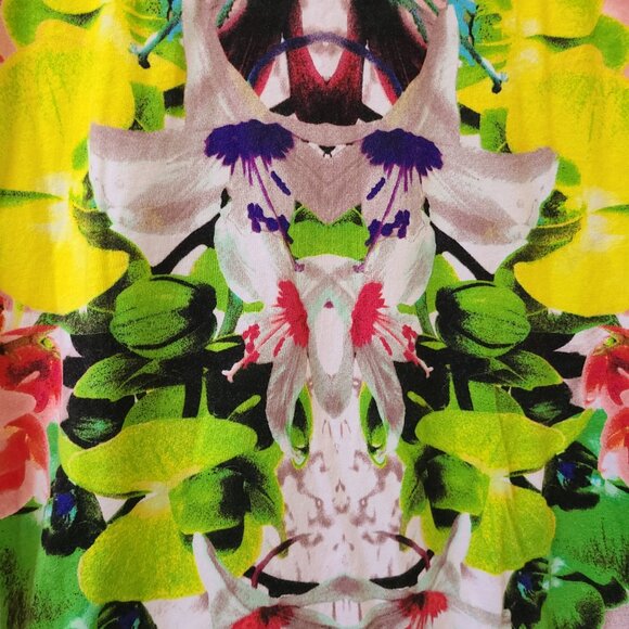 Prabal Gurang Rainbow Kaleidoscope Tshirt Ruffle Dress - Picture 2 of 11